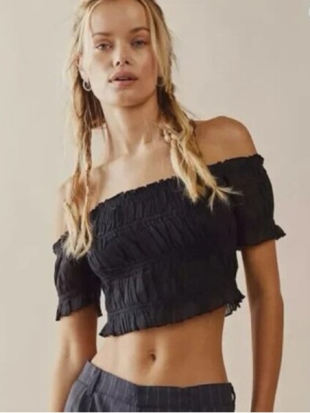 Free People One Cheri Top in black, size XS